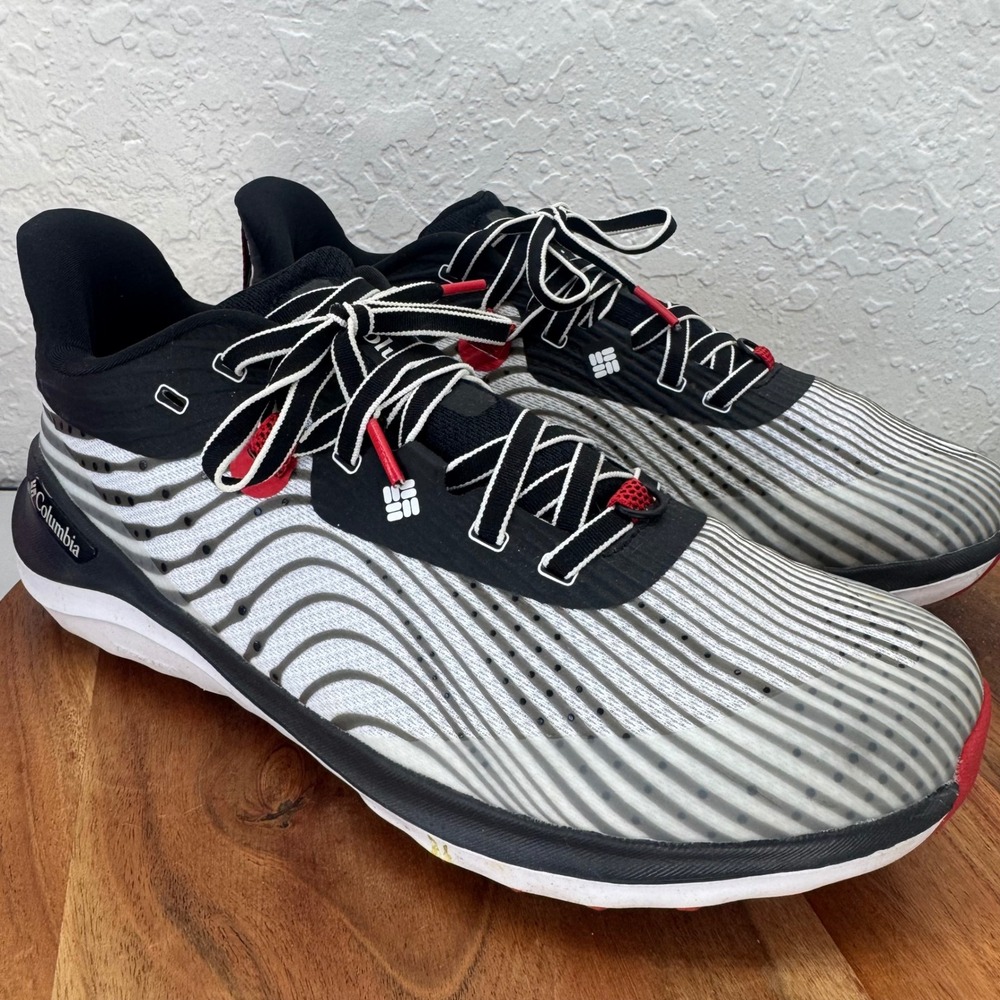Columbia Men's BM0158-100 Running Shoes Black White Red Size‎ 10.5
